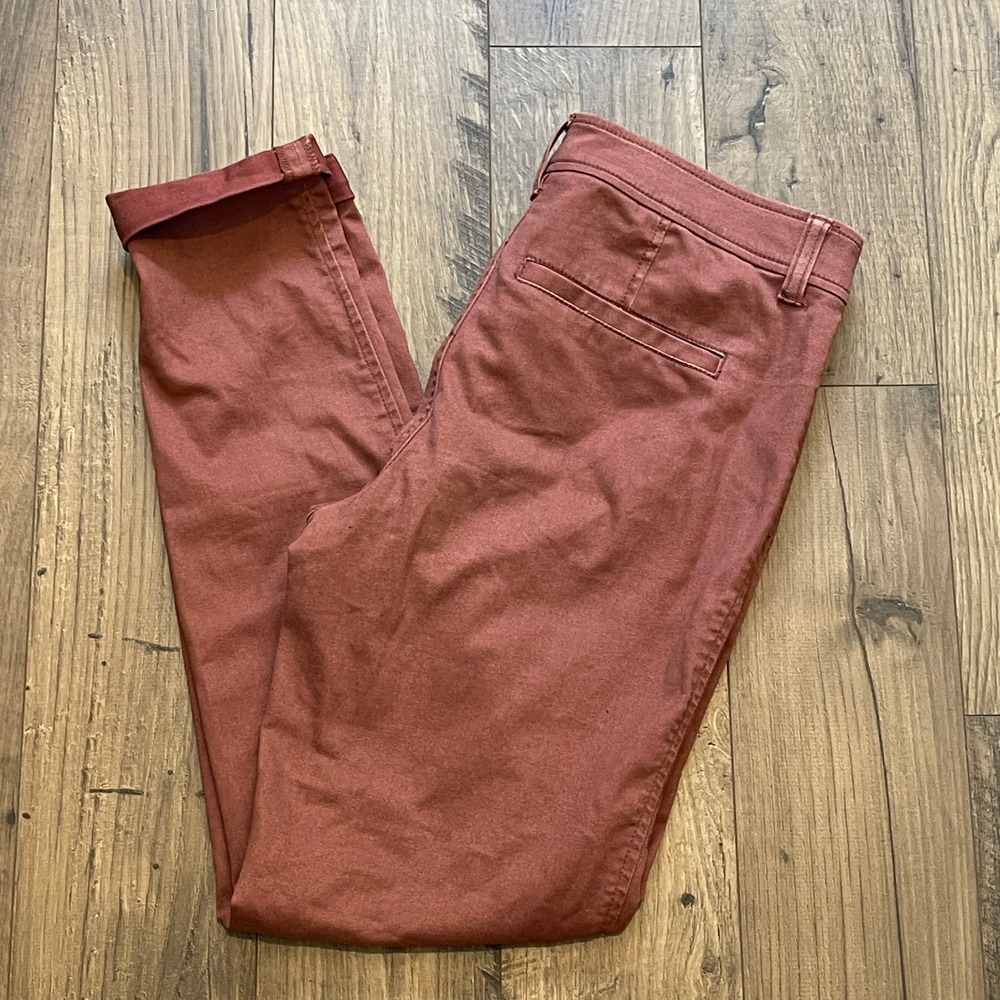 41 Hawthorn Womens Terracotta Rust Slim Cuffed Chino Pants Size 4 WGW20251-LG